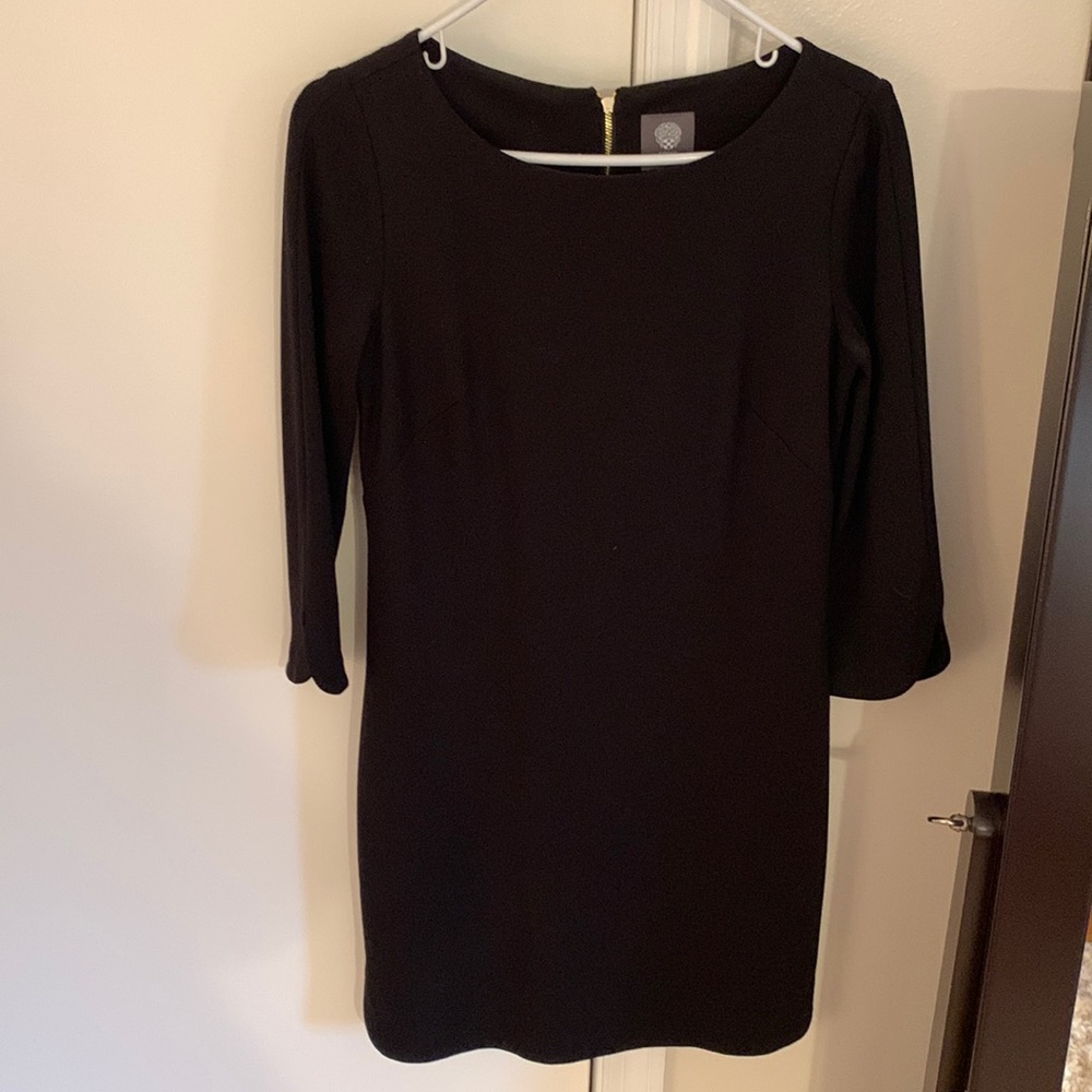 Vince Camuto 3/4 sleeve, little black dress.